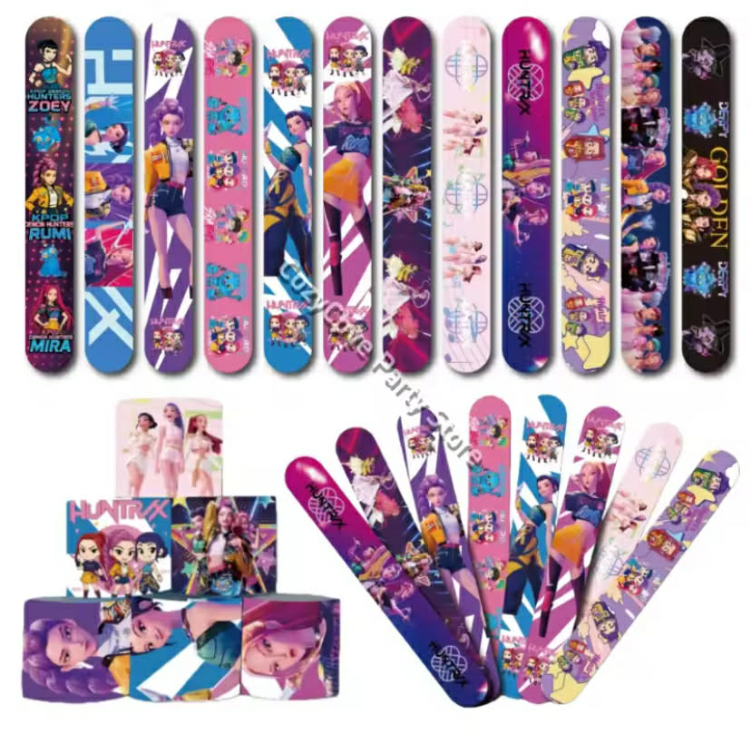 Kpop Demon Hunter Slap Bracelets Anime Snap Wristband 

(12)
