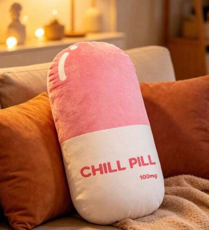 Capsule-Shaped Plush Throw Pillow, Soft Filled Cushion, Fun Creative Sofa Bed Bedroom Decor Pillow,