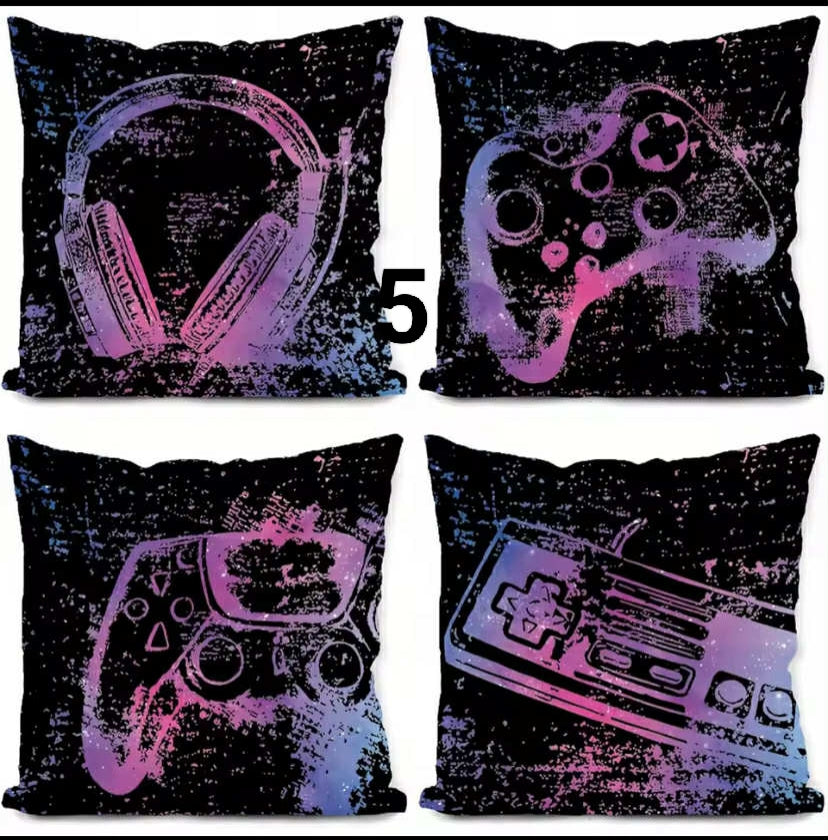 X4 Colorful Game Controllers pillow case