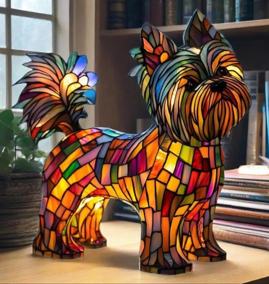 Cute Dog Night Light, Cute Yorkshire Dog Lantern Durable