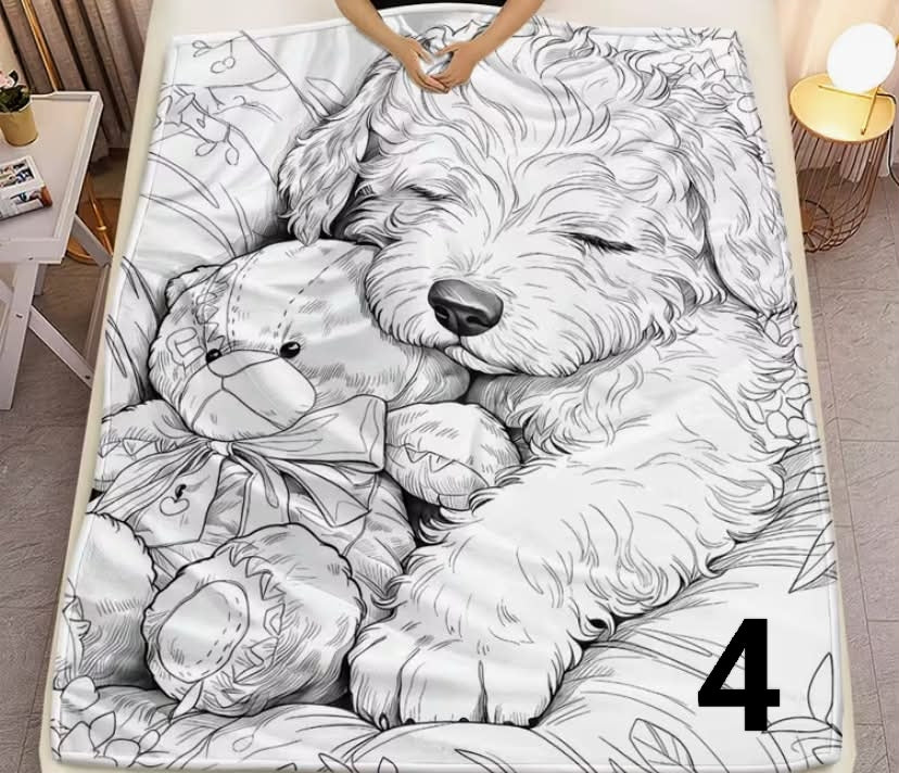 DIY Coloring Blanket With Markers - Color Your Own Blankets, Blanket Washable 1 pcs