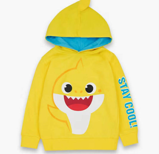 Baby Shark Kids Hoodie  Children'S Stay Cool Yellow Singing Sea Creature Family Graphic Hooded Sweatshirt
