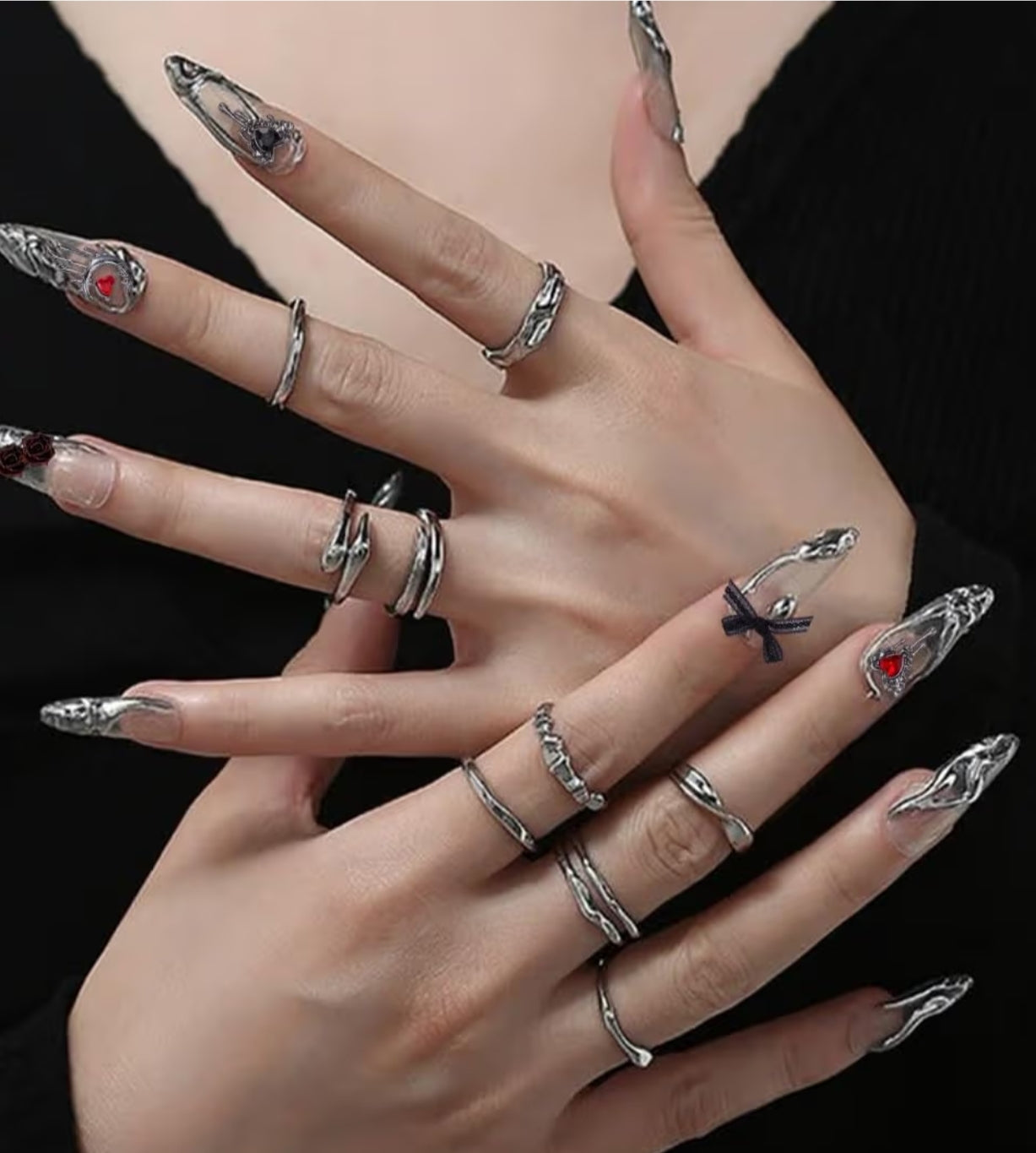 1 Box 70 Pcs Gothic Nail Charms