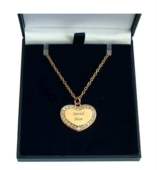 Can be any writing 

Rose Gold Necklace with Any Engraving on Personalised Heart Pendant in Gift Box