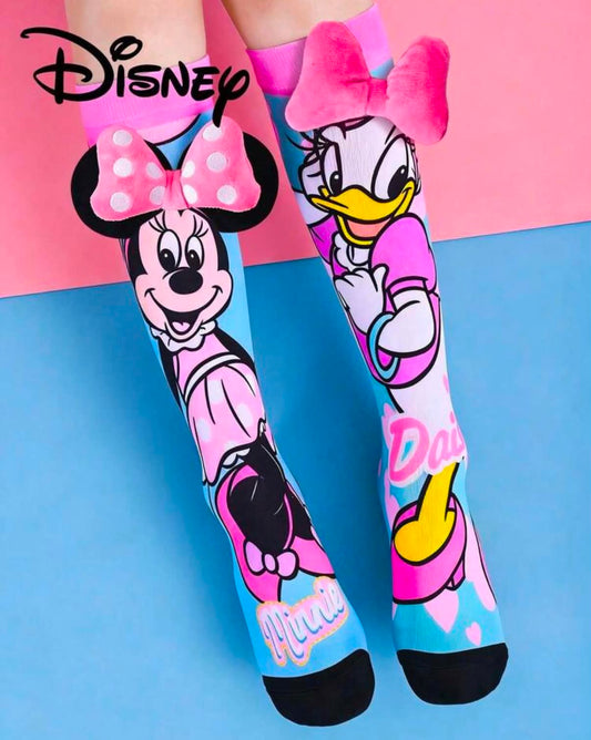 1 Pair Cute 3D Disney Princess Mid-Calf Socks, Fashionable Girls' Socks, Party Gift, Fun Disney Princess Calf Socks