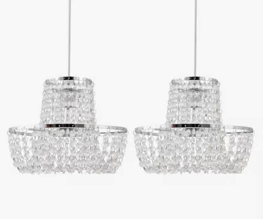 Set of 2 Jewelled Easy Fit Light Shades