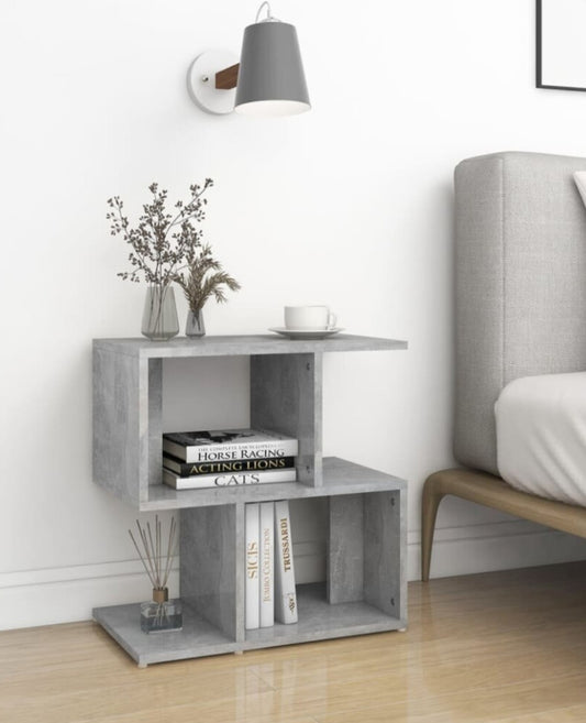 vidaXL Bedside Cabinet Concrete Grey Engineered Wood Furniture Side Table