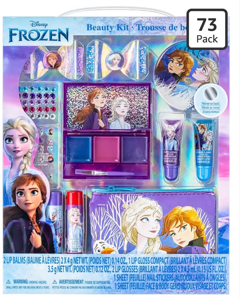 Disney Frozen Makeup Set with Purse, Lip Gloss & Hair Accessories, Ages 3+