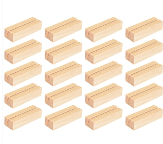 20 Pieces Wood Place Card Holders,for Wedding Dinner Decoration
