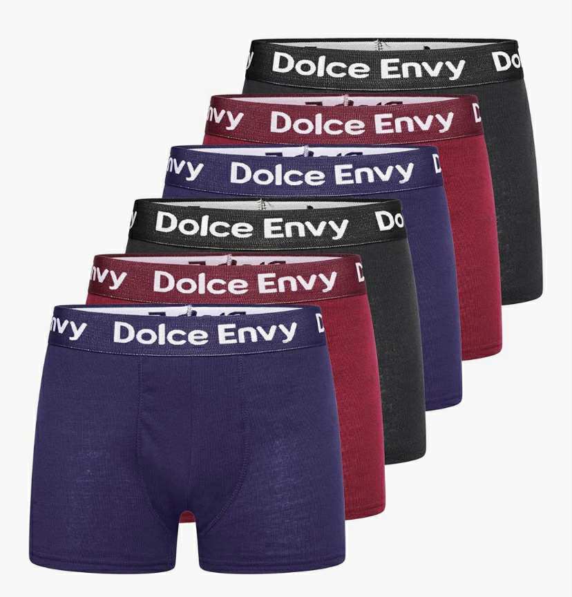 6-Pack Mens Boxers Shorts with Elastic Waistband Cotton Fitted Breathable Underwear Suitable for any Occasion