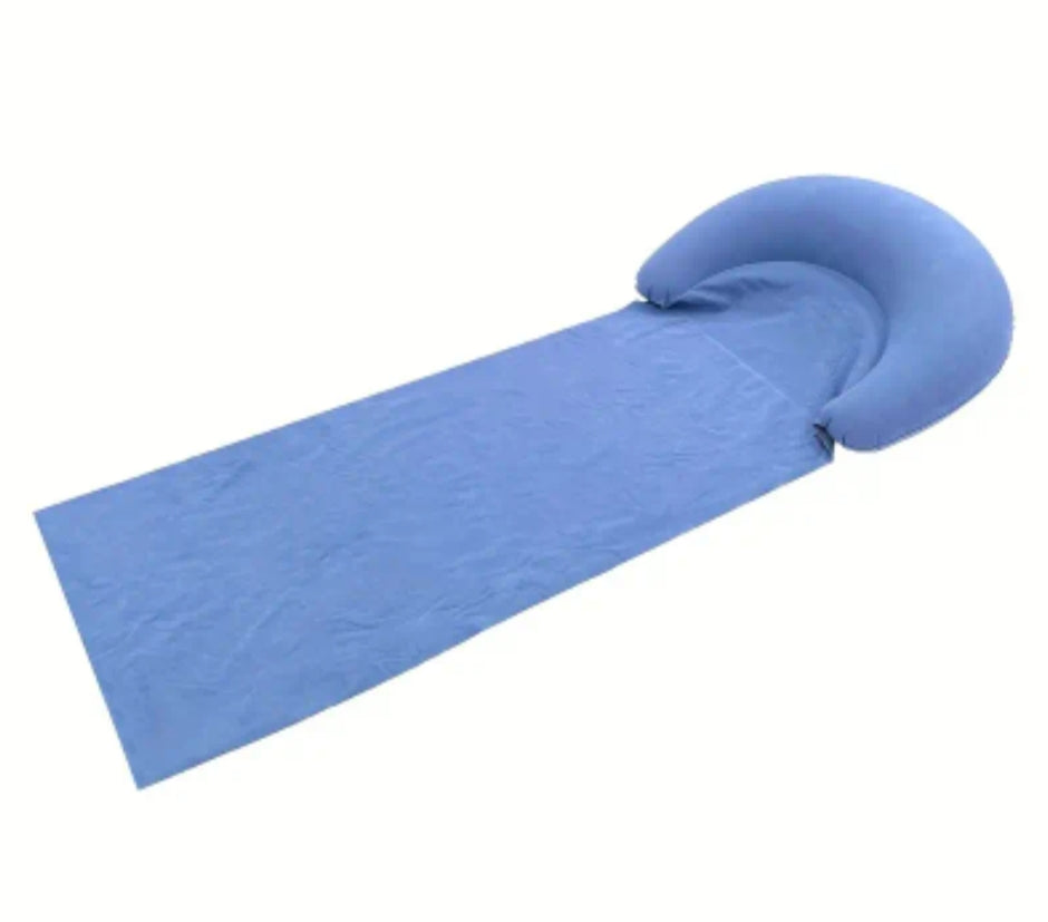1 pc Beach Mat with Inflatable Headrest,