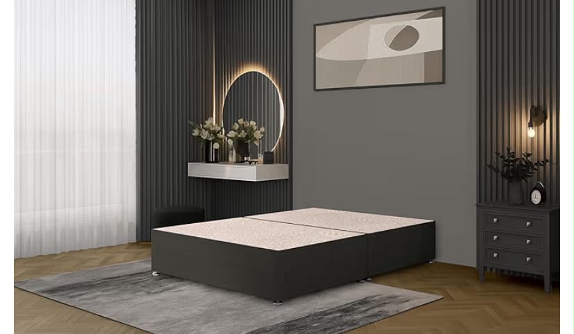 Bed Centre Bliss Grey Linen Divan Base