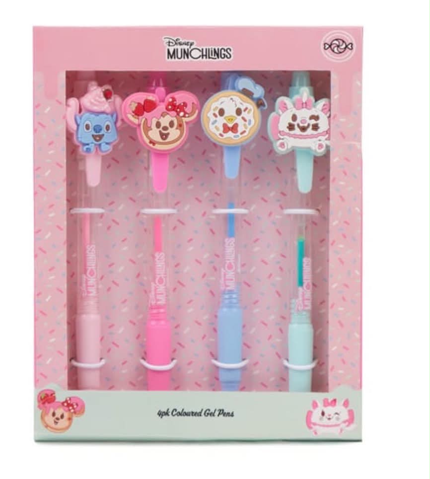 Disney Munchlings Coloured Gel Pens 4 Pack