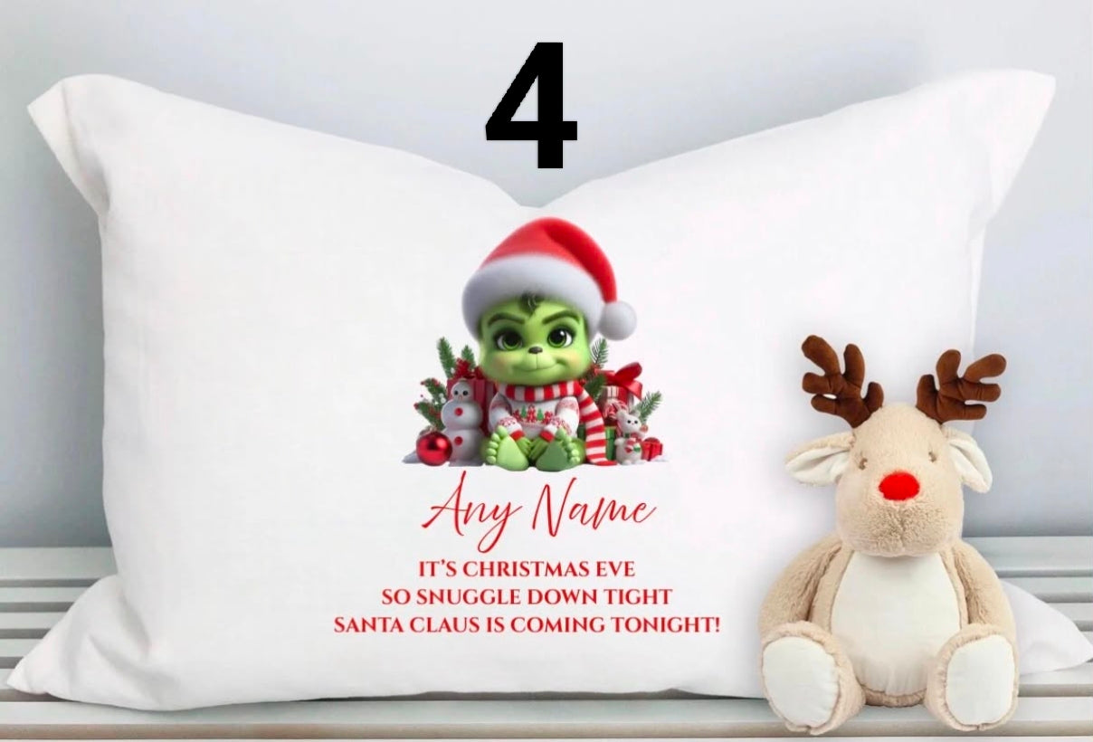 Personalised Christmas Pillowcase, White 100% Polyester