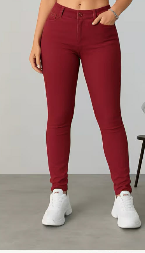 Women’s High Waisted Stretch Jeans LOOK Jeggings Slim Fit Skinny Denim Trousers Comfortable Soft Pull-On Elastic Waist Pants Shaping Body Contour Fit Casual Everyday Ladies Jeggings Lightweight Breathable Stretchy