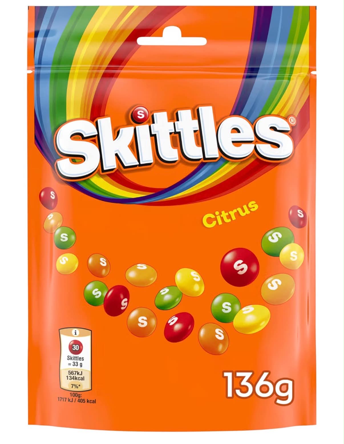 Skittles Citrus Fruit Sweets, Zingy Zesty Flavours