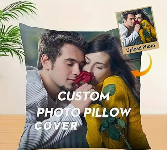 Custom Photo Pillow Cover, 1 pc, Soft Short Plush, Modern Style, Hand Wash Solely, Zipper Closure, Filled, Polyester Cover, Unique