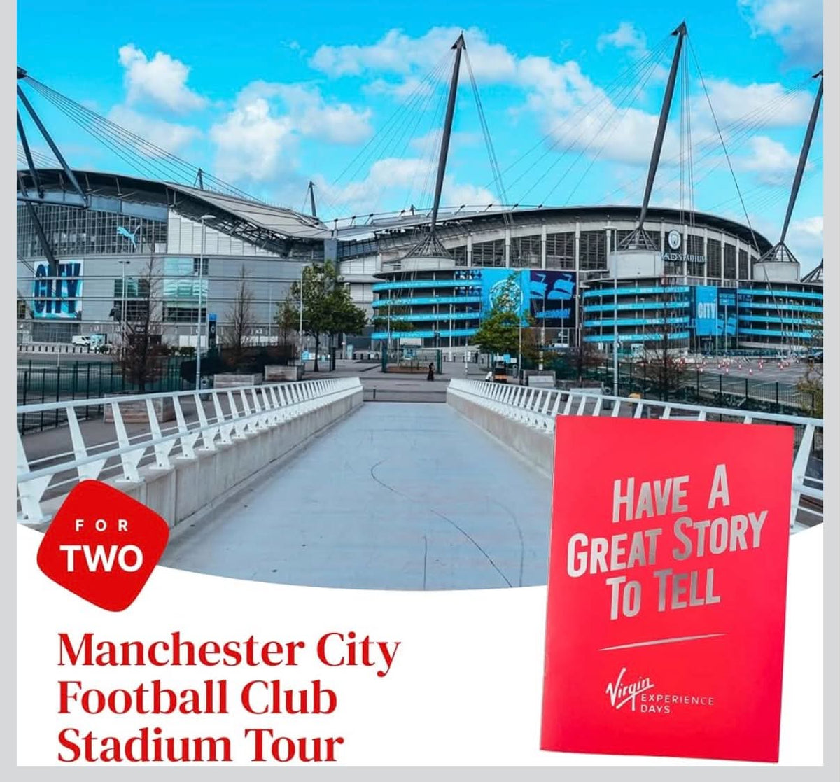 Man city Stadium Tour for Two – Behind the Scenes Football & Rugby Stadium Experience Including Dressing Rooms, Players’ Tunnel, Dugouts & Stadium Museums