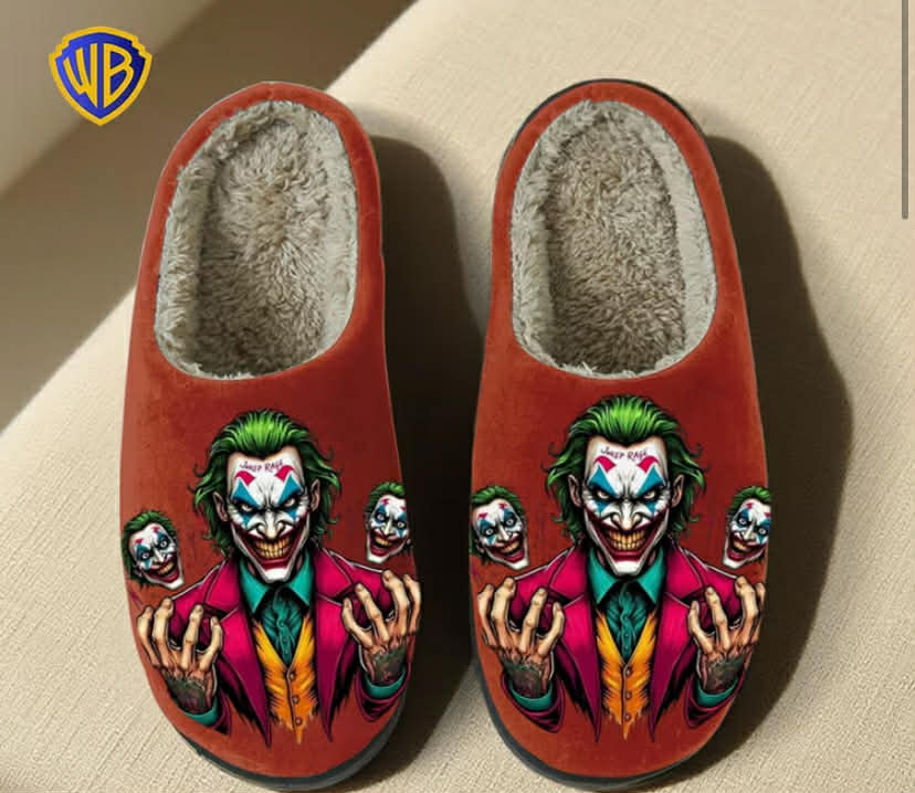 1 pc Joker Slippers with Cute Animal Patterns - Soft White Lining, Warm Home-Use Indoor/ Outdoor Slippers,
