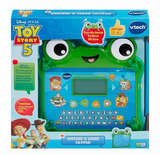 VTech Toy Story 5 Explore & Learn Lilypad, Educational Learning Tablet, Learn Letters, Number and More, Includes QWERTY Keyboard and 10 Number Buttons, Gift for Ages 3, 4, 5, 6 Years, English Version