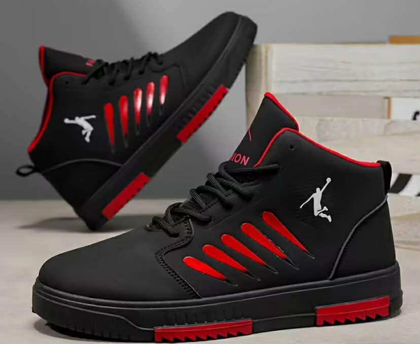 Mid-Top Men's Versatile Sports Casual Sneakers, Comfortable and Trendy Platform Outdoor Running Skate Shoes