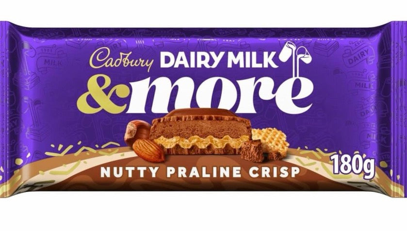 Cadbury Nutty Praline Crisp Chocolate Bar, 180 g (Pack of 1)