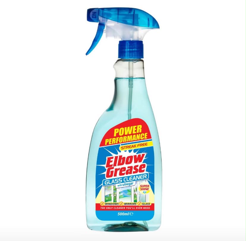 Elbow Grease Glass Cleaner with Vinegar for Windows and Mirrors, 500 ml - Window Cleaning Equipment (Pack of 1)