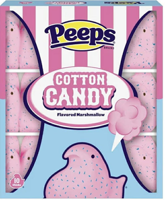 Marshmallow Peeps Chicks, 4.5-Ounce, (127 g) 15 - Count - 1 Box (Cotton Candy)