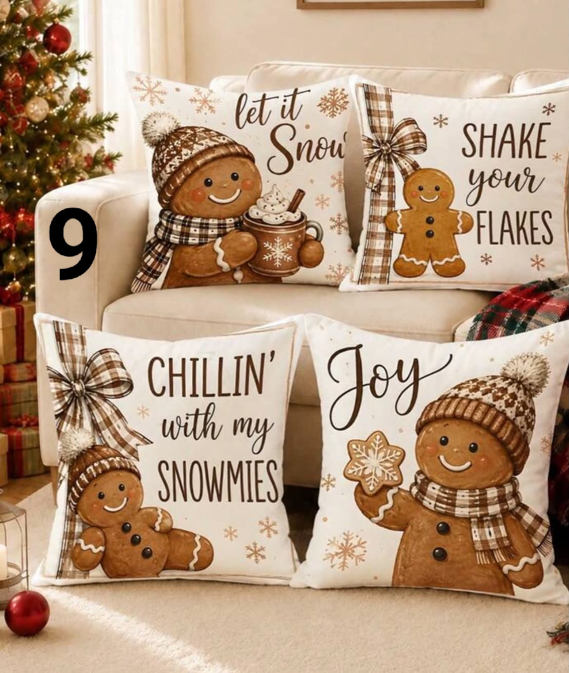 4pcs  Christmas Pillow Case,