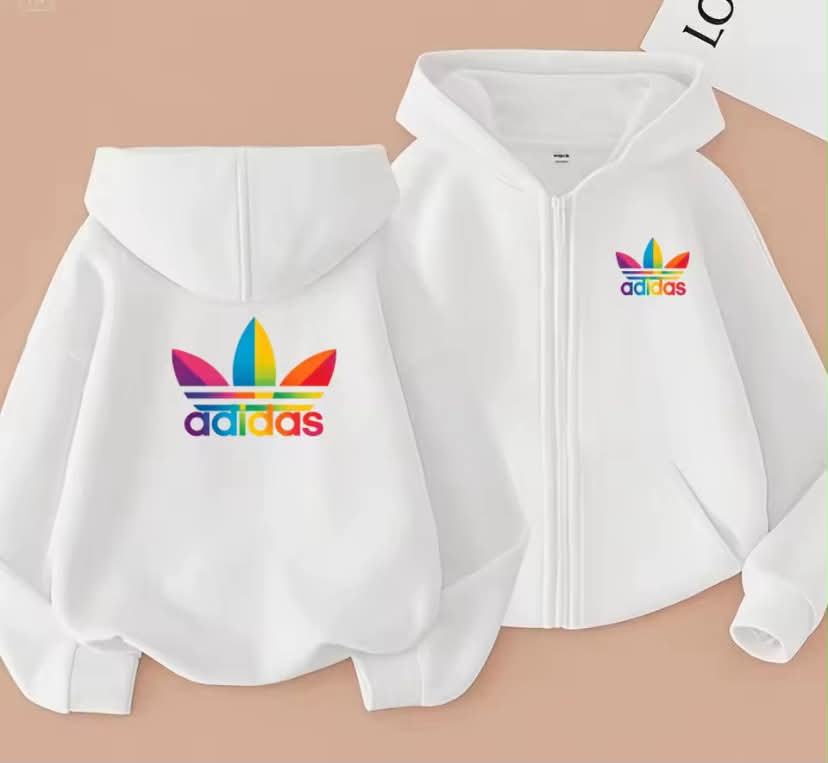 Sporty Zip-up Hooded Sweatshirt Casual Jacket