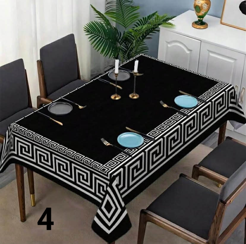 1 pc Elegant Rose Butterfly Design Tablecloth, Waterproof Washable Polyester Rectangular Tablecloth