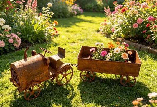 1pc Creative Car Interior Planter/Exclusive Outdoor Courtyard Decor/Suitable for Lawn, Garden Terrace/Spacious Interior,
