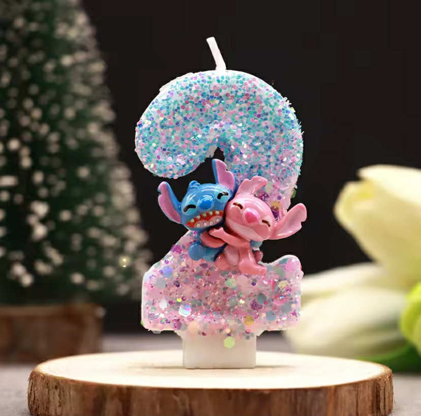 Stitch fit cartoon two-color digital candle