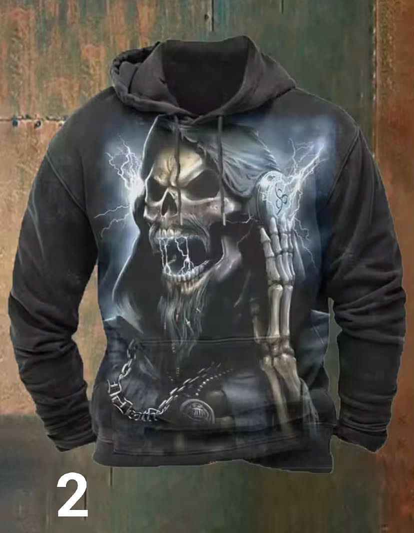 Men's Hoodie Skull 3D Print