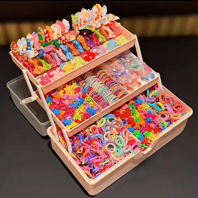 555 pieces/set, colorful butterfly hair clips for girls