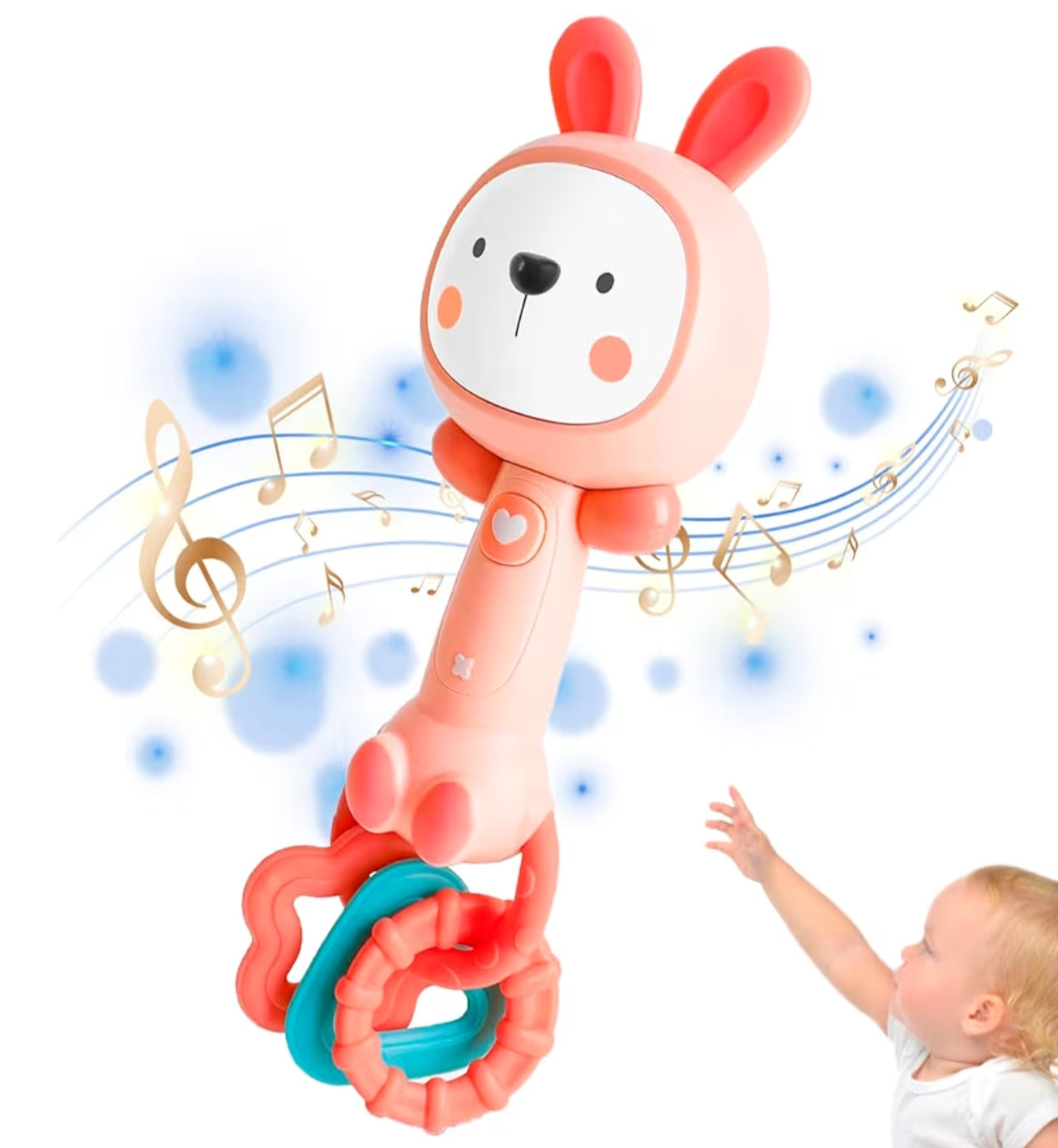 Baby Music Toy 6 to 12 Months, Sensory Toys with Lights & Sounds Interactive Early Development Activity Toy for Kids Toddlers 1+ Year Old