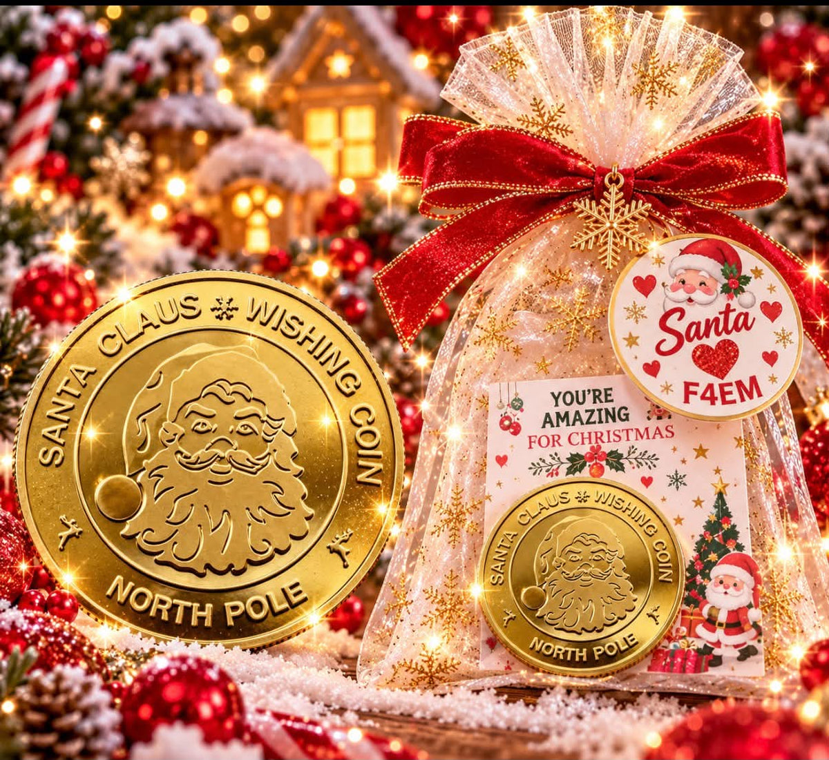 🎅✨ Santa’s Magical Wishing Coin ✨🎅

Bring a little extra Christmas magic into your home with this gorgeous Santa Claus Wishing Coin from the North Pole. ❤️🎄