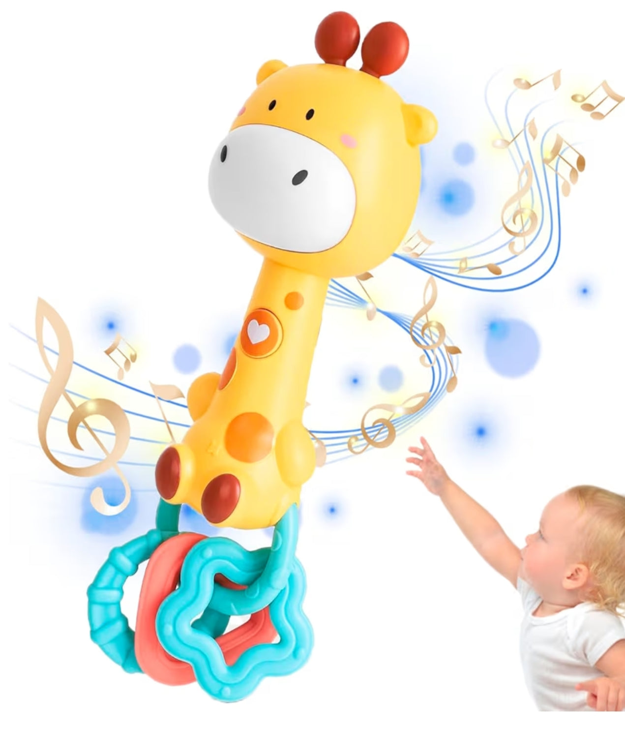 Baby Music Toy 6 to 12 Months, Sensory Toys with Lights & Sounds Interactive Early Development Activity Toy for Kids Toddlers 1+ Year Old