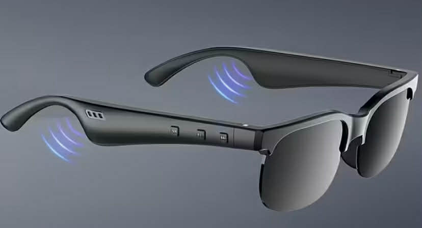 LAN XUN Smart Glasses with Wireless HIFI Headphones, Dual Speaker, Touch Control, Rechargeable Lithium Battery, USB Type-C Charging, Ideal for Music and Calls, Wireless Headphones Modern Eyewea|Wireless Connectivity, Wireless Headphones