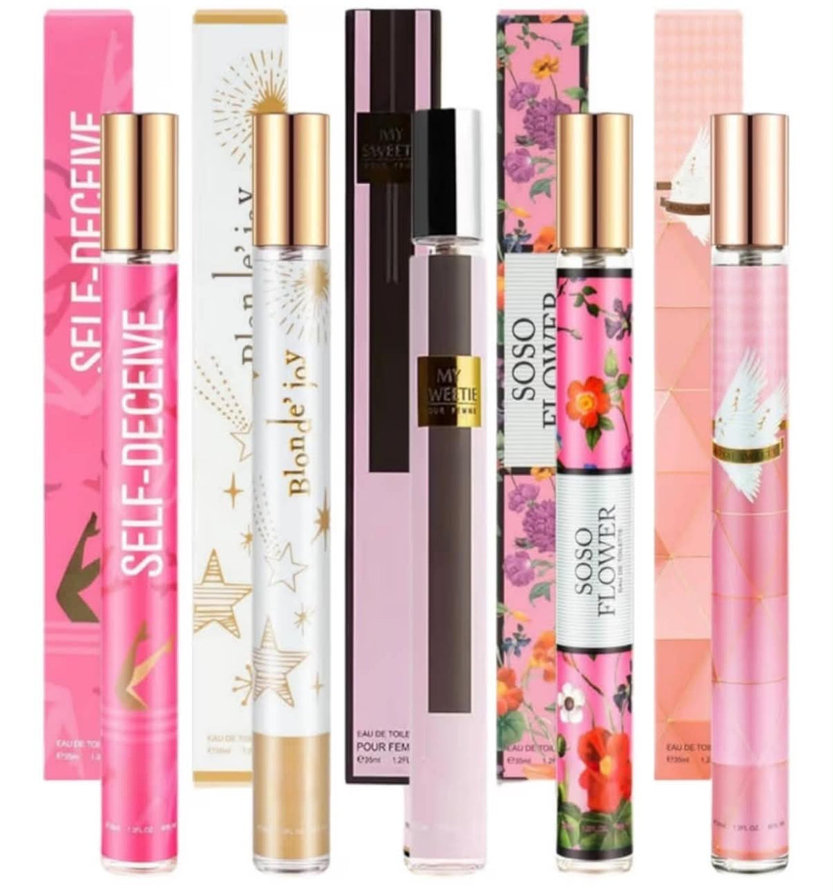 35ml*5pcs Premium Women Perfume Gift Set,Long Lasting Mini Perfume Sets for Women,