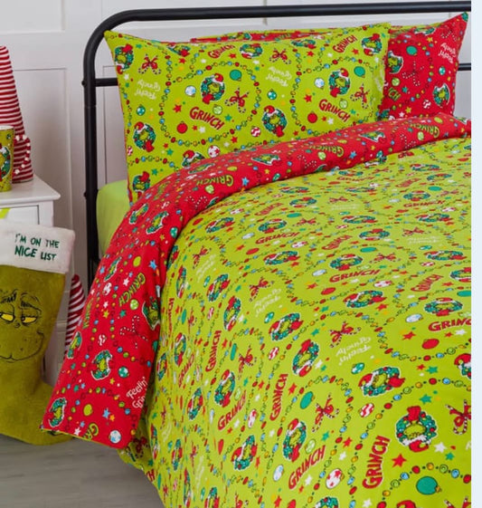 The Grinch Glow In The Dark Duvet Set Double