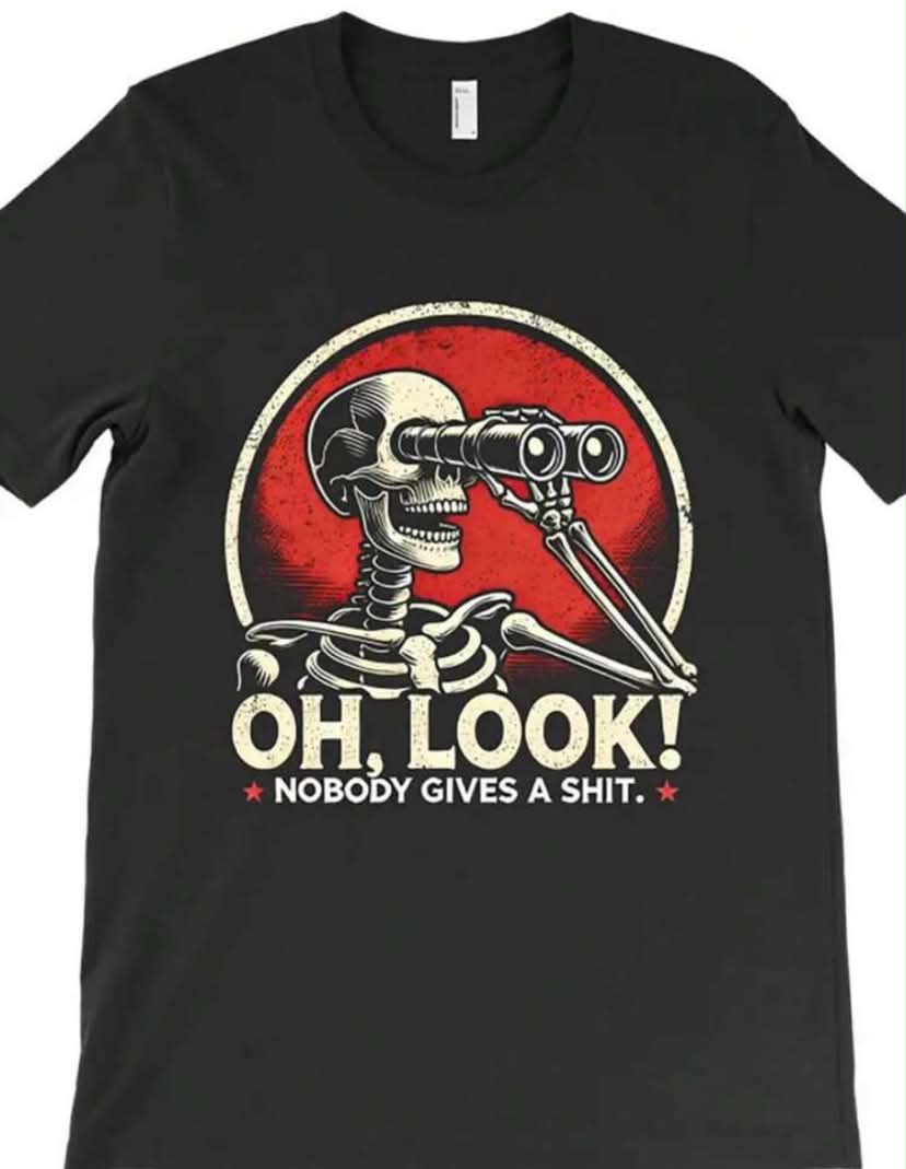 Black Short Sleeve Skeleton Graphic T-Shirt, Funny Print Casual Versatile Top Meme Print Tee