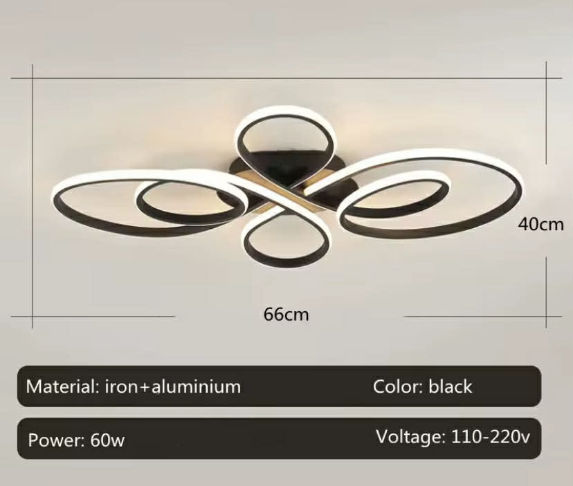 Low Floor Living Room Ceiling Lights Remote Control Modern LED Surface Mounted Light Fixture
