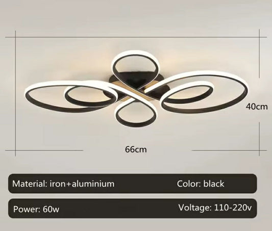 Low Floor Living Room Ceiling Lights Remote Control Modern LED Surface Mounted Light Fixture