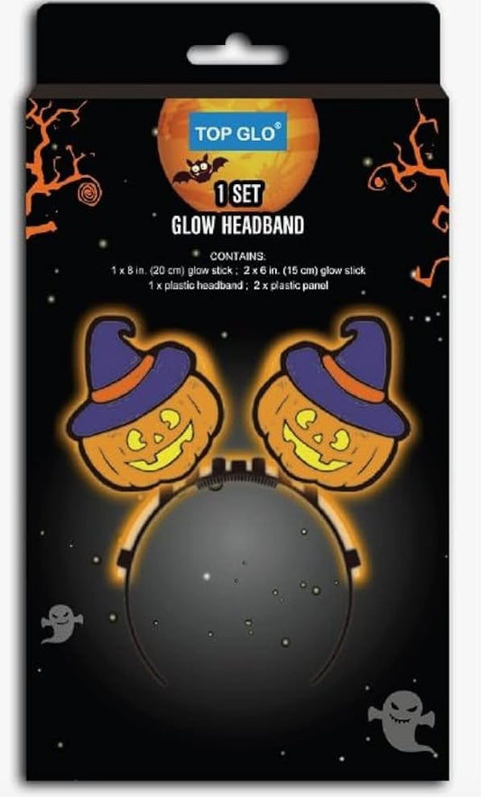 Pumpkin & Witches Hat Glow Up Headband - Halloween Party, Spooky Halloween Parties & Trick Or Treat Accessory