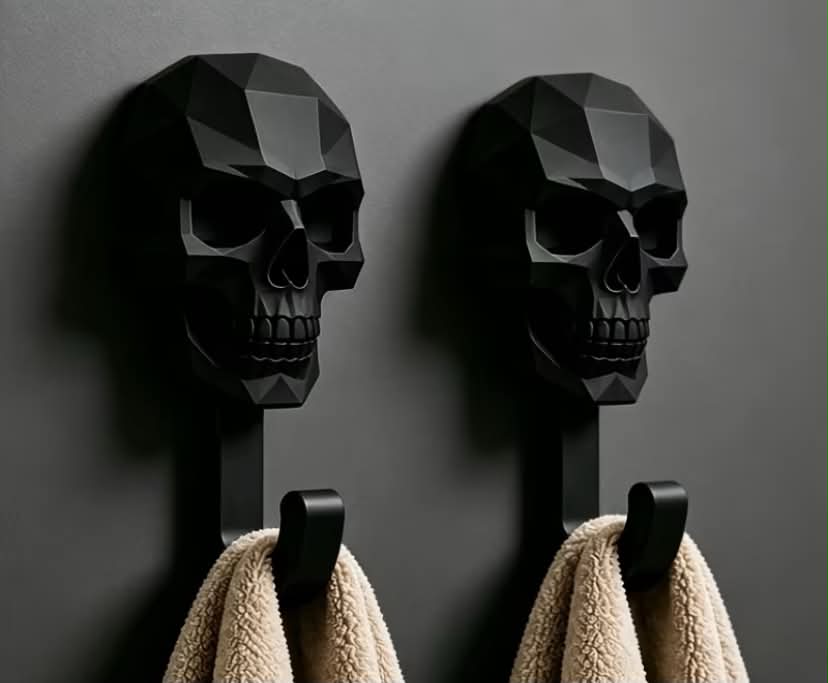 Skull Wall Hook, Individual Creative Wall Decoration Clothes Hook, Entryway Bathroom Towel Rack, Retro Coat And Hat Storage Hook,