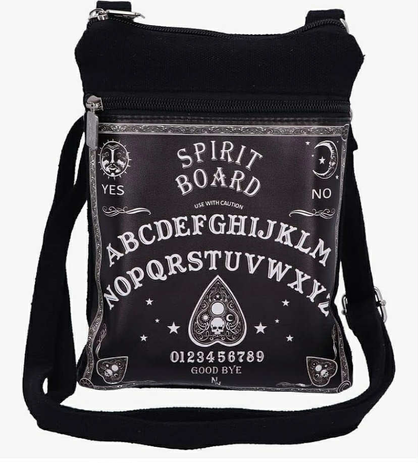 Nemesis Now Spirit Board Shoulder Bag, Black, 23cm