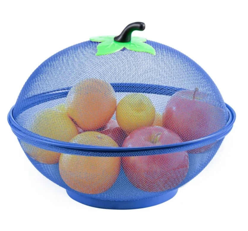 Fruits Bowl Basket Apple Shape Mesh with lid Tabletop Vegetable Holder Keep Unwanted Pets & Insects Out Kitchen Dishwashing Drain Basket