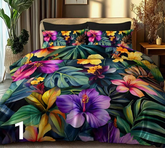Floral And Leafy Design Pattern Brushed