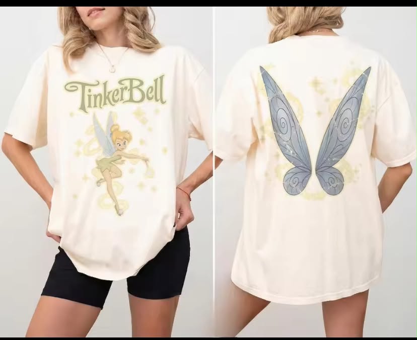 Retro Tinker Bell Printed T-shirt